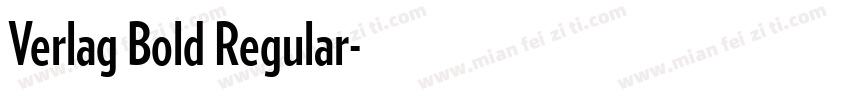 Verlag Bold Regular字体转换
